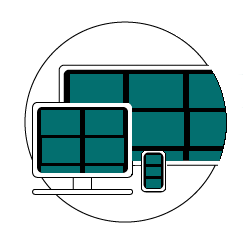 icon von responsiv gestalteten Websites responsive webdesign icon